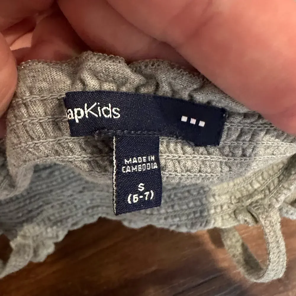 Baby Gap Gray Rainbow Smocked Knit Romper Outfit Girls S Small 6 7